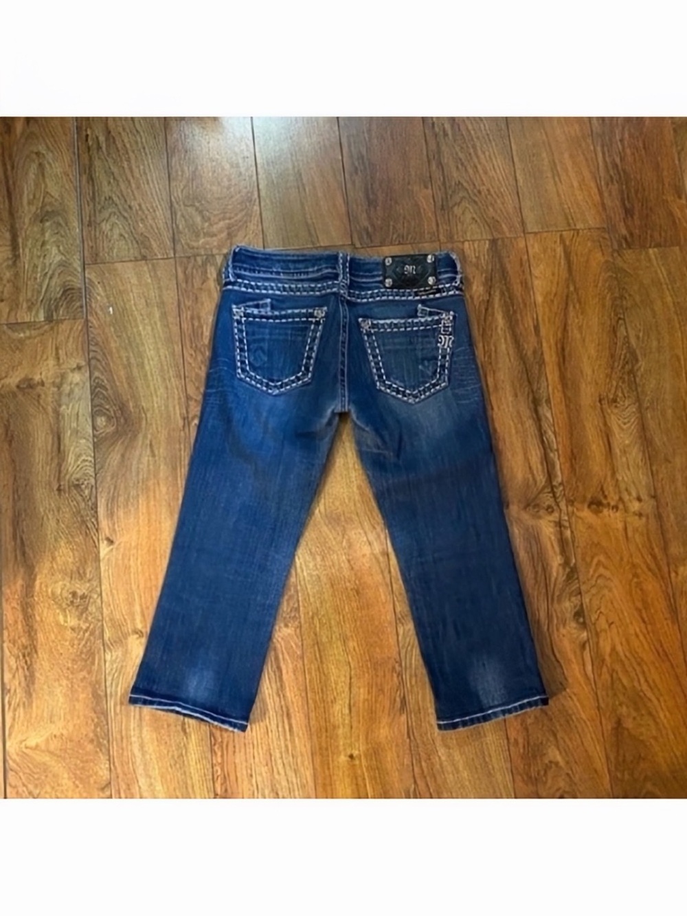 Vintage Miss Me Cropped Jeans Contrast Stitching Exclusively For Buckle 20-1/2”